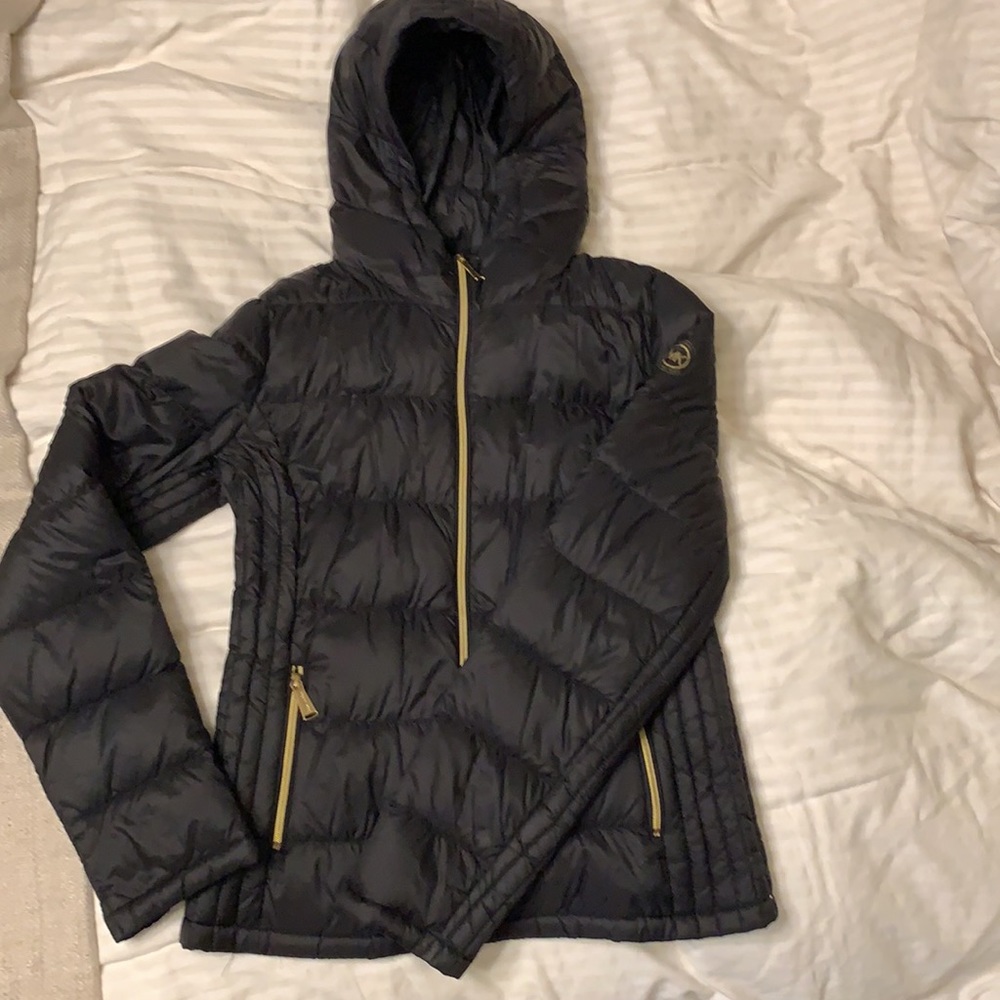Michael Kors black packable down jacket